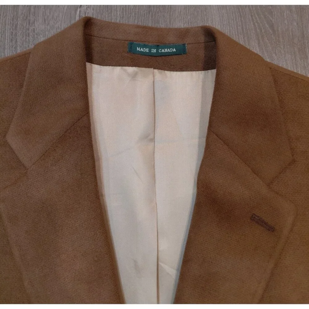 Vtg 90s LRL Lauren Ralph Lauren 2-Button Faux Suede Sport Coat 42R Blazer Preppy